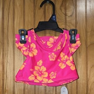 NWT Pink & Yellow Floral 2 Piece Size 4/5